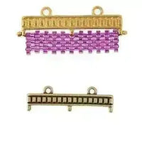 Kouroupa II, Cymbal Delica Bead Ending or Clasp Connector, 2 Pcs. 4 Finishes - The Argus Collection