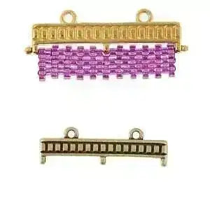 Kouroupa II, Cymbal Delica Bead Ending or Clasp Connector, 2 Pcs. 4 Finishes - The Argus Collection