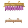 Kouroupa II, Cymbal Delica Bead Ending or Clasp Connector, 2 Pcs. 4 Finishes - The Argus Collection