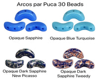 Arcos par Puca (30 Beads) Shades of Blue Collection - The Argus Collection