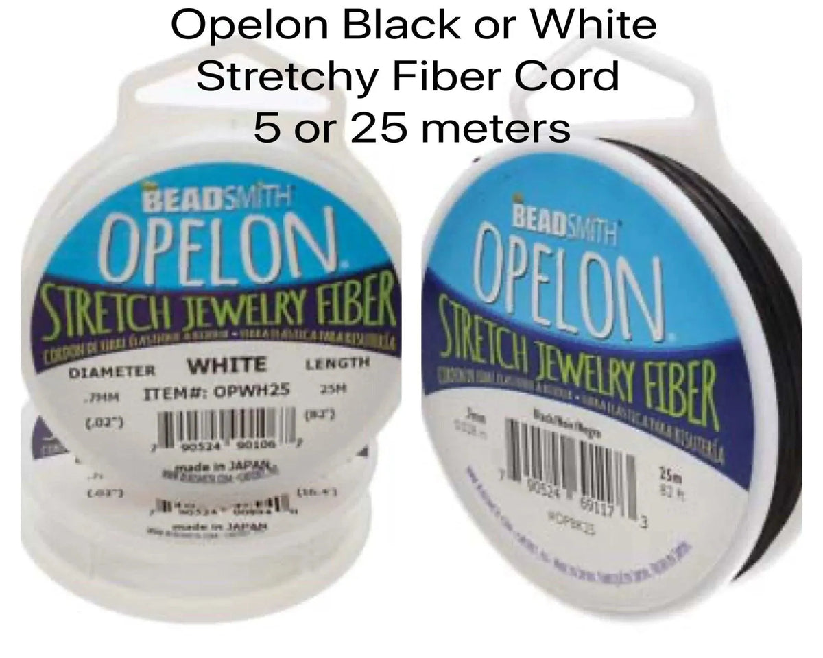 Opelon, No. 1 Stretch Cord, 2 Sizes, Black or White - The Argus Collection