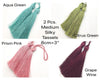 Medium Silky Tassels, 2 Pcs. 8cm, 3.2 Inches, - The Argus Collection