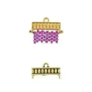 Kouroupa, Cymbal Delica Bead Ending or Connector, 2 Pcs. 4 Finishes - The Argus Collection