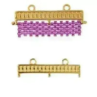Kouroupa II, Cymbal Delica Bead Ending or Clasp Connector, 2 Pcs. 4 Finishes - The Argus Collection