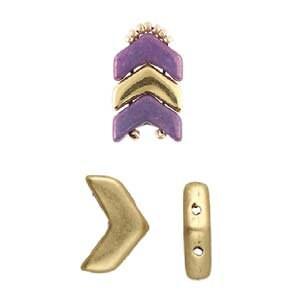 Vagia, Cymbal Chevron Bead Substitute, 5 Pcs. 4 Finishes - The Argus Collection