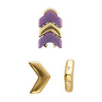 Vagia, Cymbal Chevron Bead Substitute, 5 Pcs. 4 Finishes - The Argus Collection