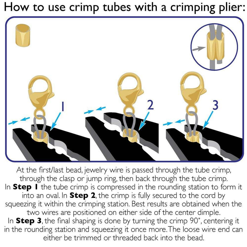 So Handy! Crimp Tube & Cover Set, 2mm Tubes, 3m Smooth Cover, 48 Pcs. 2 Finishes - The Argus Collection