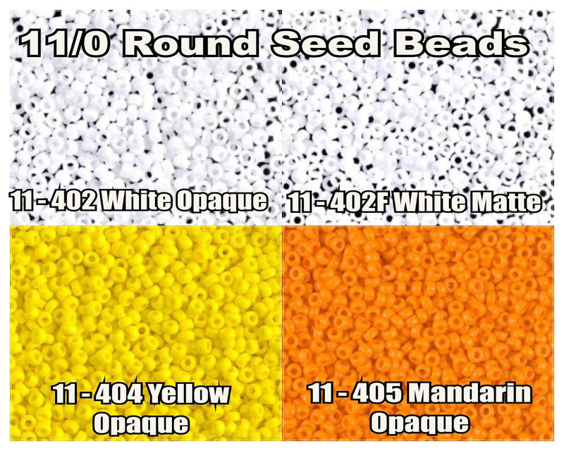 11/0 Miyuki Seed Beads 23g, 11-0402, 11-0402F, 11-0404, 11-0405 - The Argus Collection