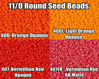 11/0 Miyuki Seed Beads 8.5g, 23g, 11-0406, 11-0406L, 11-0407, 11-0407FR - The Argus Collection