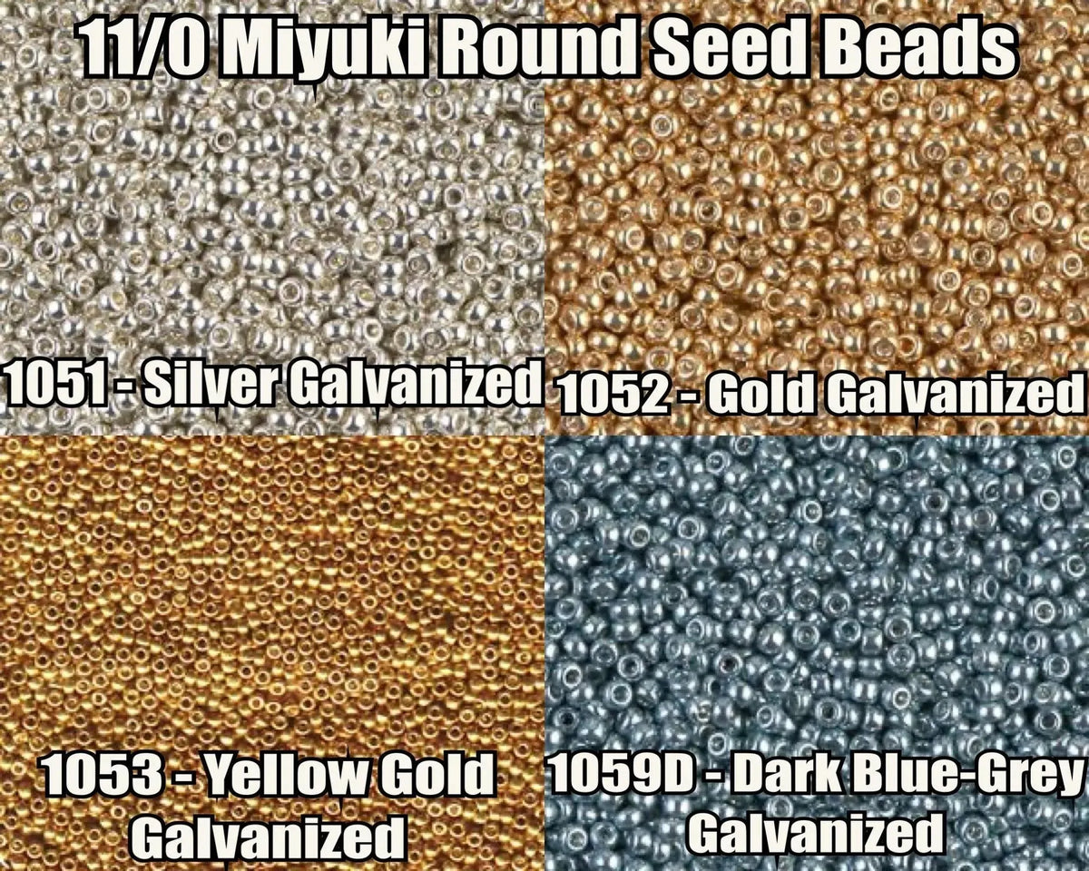 11/0 Miyuki Seed Beads 8.5g 23g, 11-1051, 11-1052, 11-1053, 11-1059D - The Argus Collection