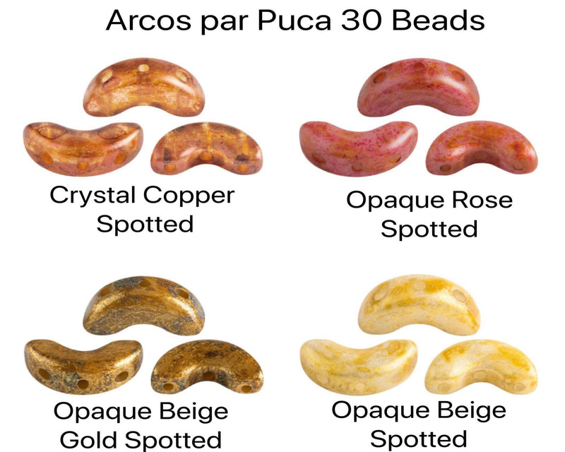 Arcos par Puca (30 Beads) Opaque Spotted Collection - The Argus Collection