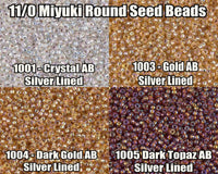 11/0 Miyuki Seed Beads 23g, 11-1001, 11-1003, 11-1004, 11-1005 - The Argus Collection