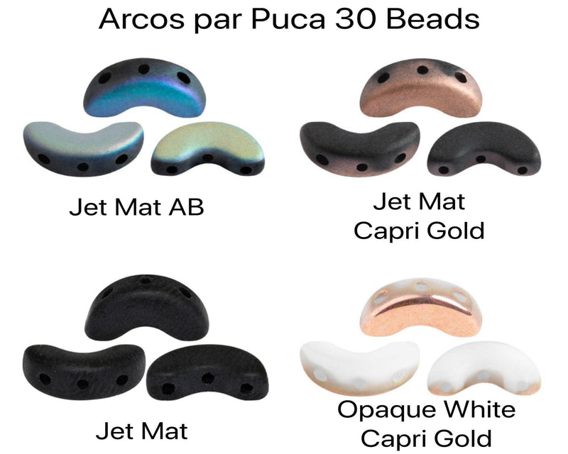 Arcos par Puca (30 Beads) Jet + White Collection - The Argus Collection