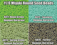 11/0 Miyuki Seed Beads 23g, 11-4471, 11-4472, 11-4473, 11-4474 - The Argus Collection