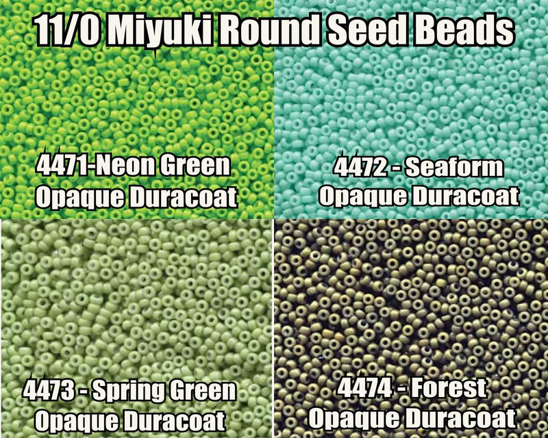 11/0 Miyuki Seed Beads 23g, 11-4471, 11-4472, 11-4473, 11-4474 - The Argus Collection