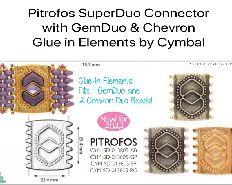 Pitrofos VI, Cymbal Superduo Connectors, Chevron Glue-In Elements - The Argus Collection