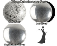 Cabochons par Puca, 25mm, Silver Collection - The Argus Collection