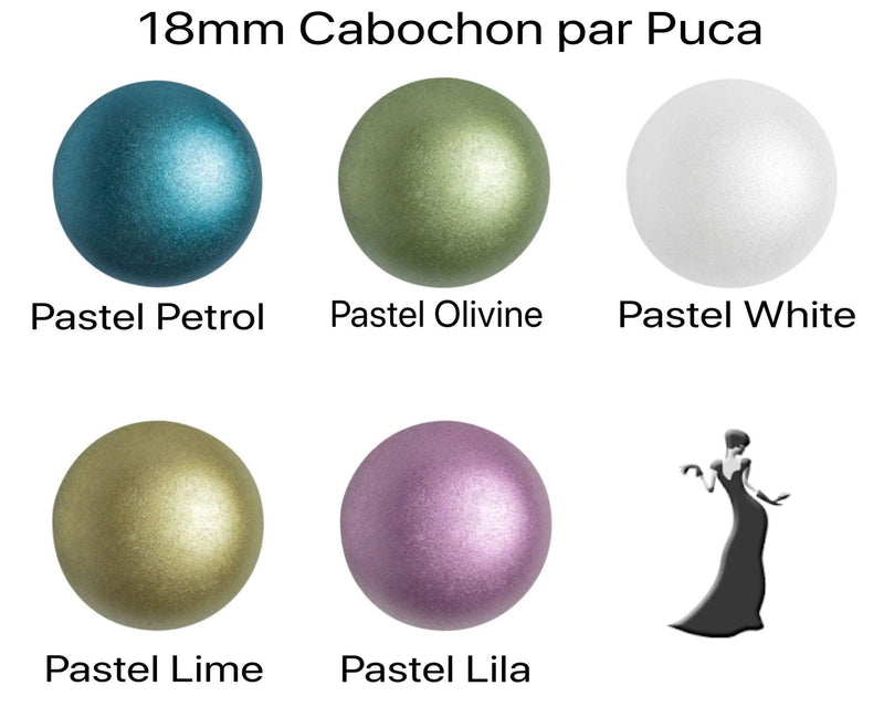 Cabochons par Puca, 18mm, Pastel II Collection - The Argus Collection