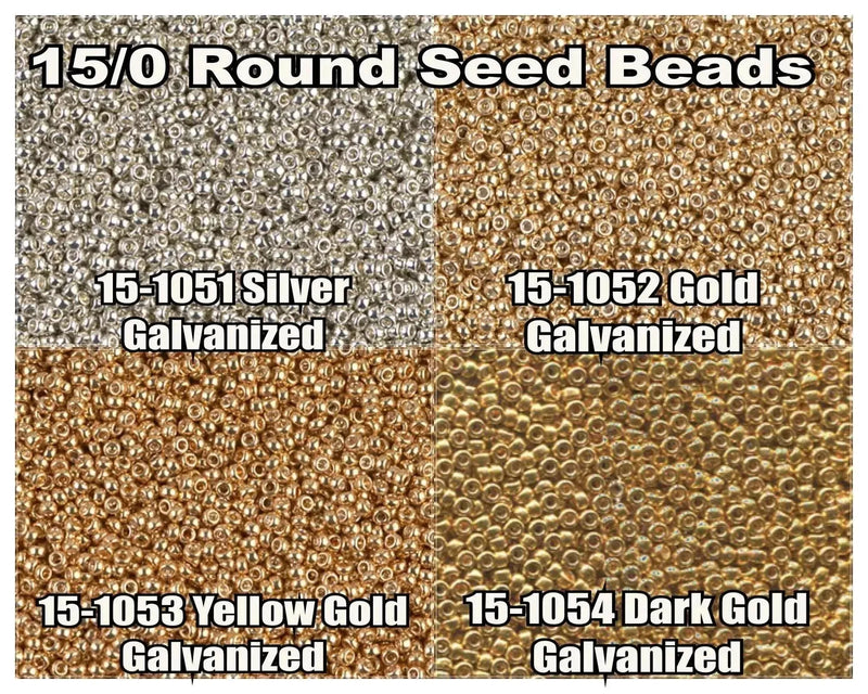 15/0 Miyuki Round Seed Beads 8.2g 15-1051, 15-1052, 15-1053, 15-1054 - The Argus Collection