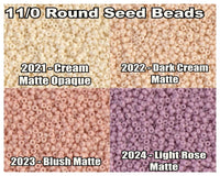 11/0 Miyuki Seed Beads 23g, 11-2021, 11-2022, 11-2023, 11-2024 - The Argus Collection