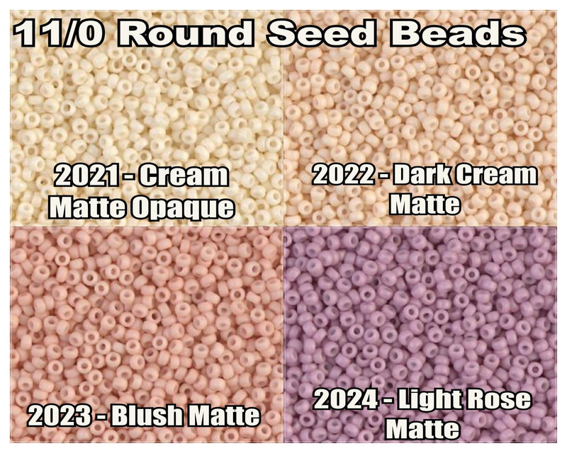 11/0 Miyuki Seed Beads 23g, 11-2021, 11-2022, 11-2023, 11-2024 - The Argus Collection