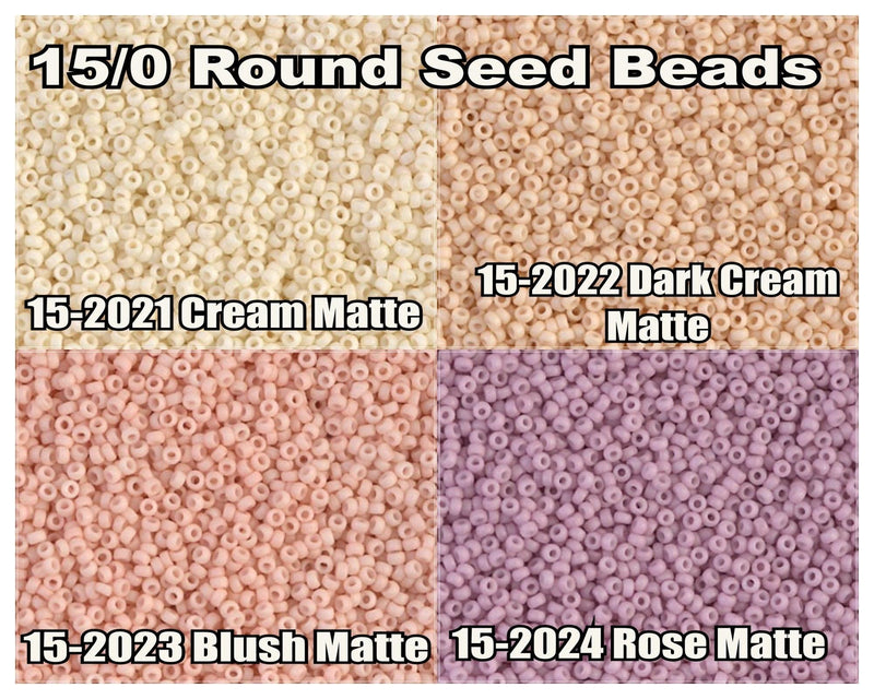 15/0 Miyuki Round Seed Beads 8.2g 15-2021, 15-2022, 15-2023, 15-2024 - The Argus Collection