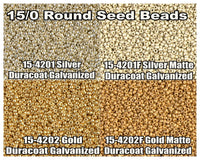 15/0 Miyuki Round Seed Beads 8.2g 15-4201, 15-4201F, 15-4202, 15-4202F - The Argus Collection