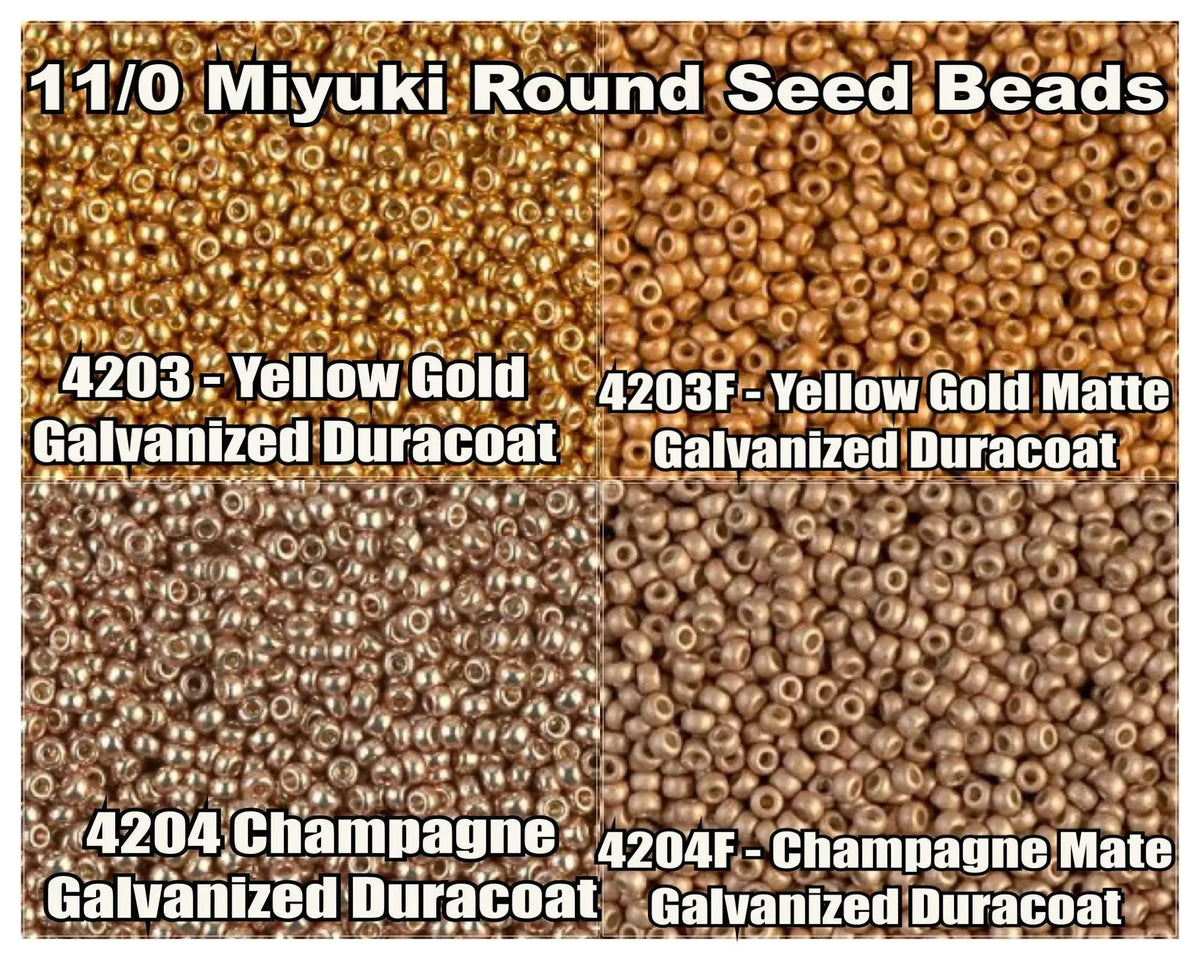 11/0 Miyuki Seed Beads 8.5g, 23g, 11-4203, 11-4203F, 11-4204, 11-4204F - The Argus Collection