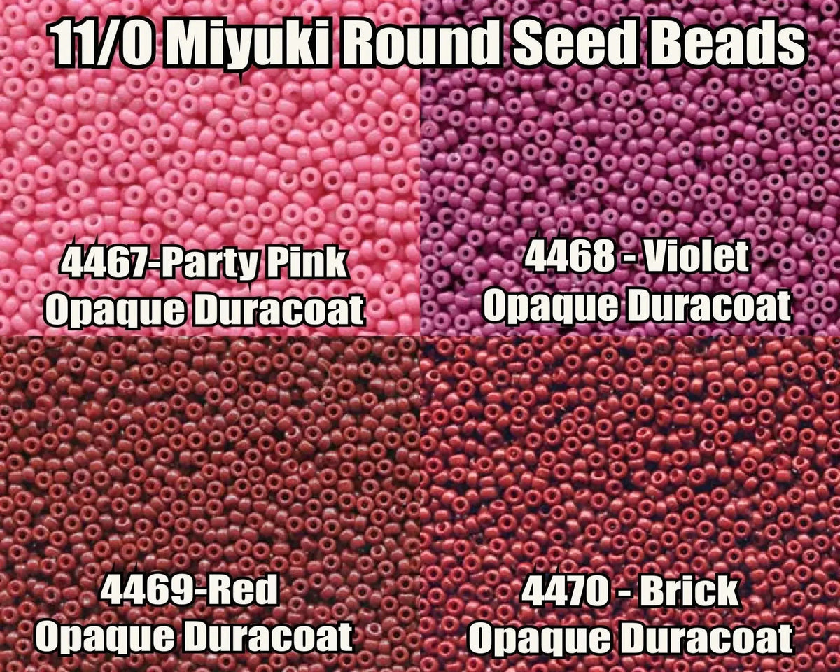 11/0 Miyuki Seed Beads 23g and 8.5g, 11-4467, 11-4468, 11-4469, 11-4470 - The Argus Collection