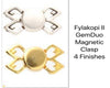 Fylakopi II, Cymbal Gemduo Magnetic Clasp, 4 Finishes - The Argus Collection