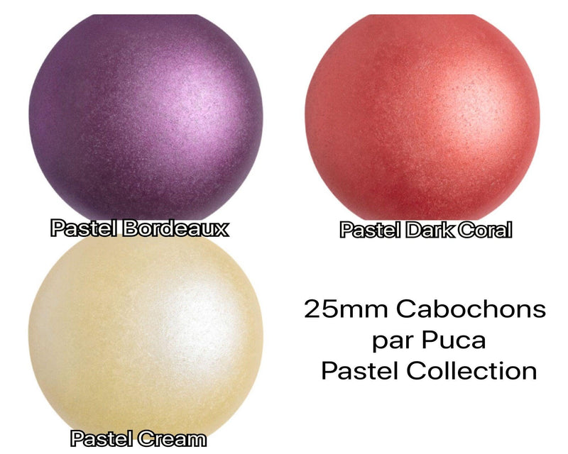 Cabochons par Puca, 25mm, Pastel III Collection - The Argus Collection