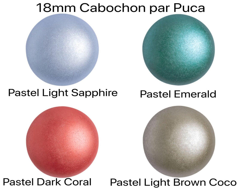 Cabochons par Puca, 18mm, Pastel III Collection - The Argus Collection