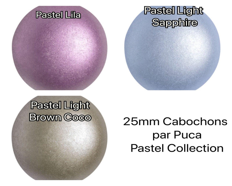 Cabochons par Puca, 25mm, Pastel IV Collection - The Argus Collection