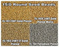 15/0 Miyuki Round Seed Beads 8.2g 15-0191, 15-0191F, 15-0193, 15-0194 - The Argus Collection