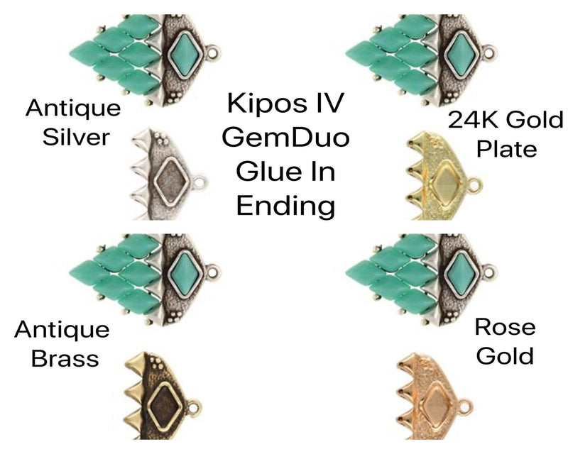 Kipos IV, Cymbal GemDuo Ending, Glue In Element, 2 Pcs. 4 Finishes - The Argus Collection