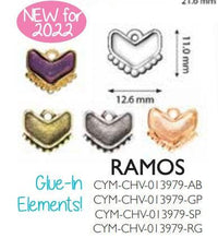 Ramos, Cymbal Chevron Bead Pendant, Glue In Setting, 2 Pcs. 4 Finishes - The Argus Collection