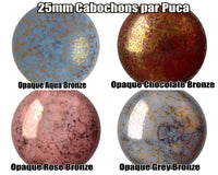 Cabochons par Puca, 25mm, Bronze Coating Collection - The Argus Collection