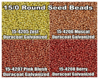 15/0 Miyuki Round Seed Beads 8.2g 15-4205, 15-4206, 15-4207, 15-4208 - The Argus Collection