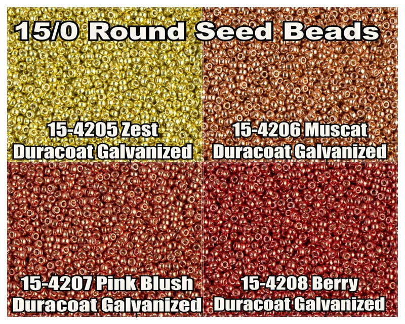 15/0 Miyuki Round Seed Beads 8.2g 15-4205, 15-4206, 15-4207, 15-4208 - The Argus Collection