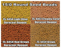 15/0 Miyuki Round Seed Beads 8.2g 15-4456, 15-4457, 15-4458, 15-4459 - The Argus Collection