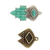 Kipos, Cymbal Gemduo Bead Endings, 2 Pcs. 4 Finishes - The Argus Collection