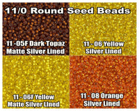 11/0 Miyuki Seed Beads 23 g, 11-0005F, 11-0006, 11-0006F, 11-0005 - The Argus Collection