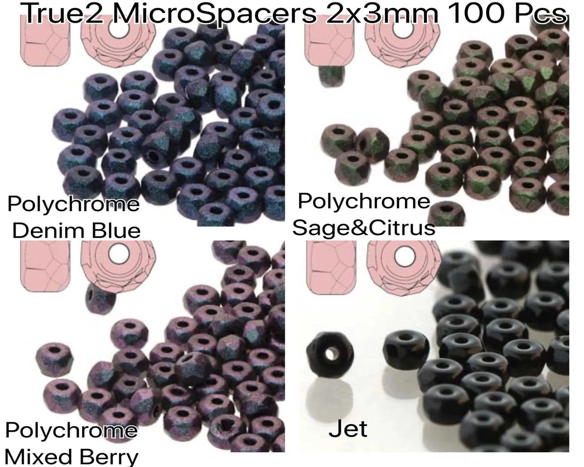 TRUE2 MicroSpacers, 2x3mm Faceted Rondelles - The Argus Collection