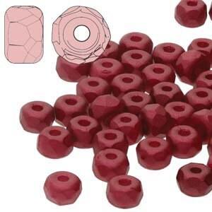 TRUE2 Faceted MicroSpacers, Rondelles, 2x3mm, 100 or 200 Pieces, Red, Dark Red, TerraCotta, Pumpkin - The Argus Collection