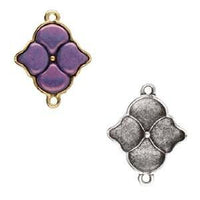 Kalogeri, Cymbal Ginko Bead Pendant or Connector, 4 Finishes - The Argus Collection