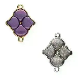 Kalogeri, Cymbal Ginko Bead Pendant or Connector, 4 Finishes - The Argus Collection