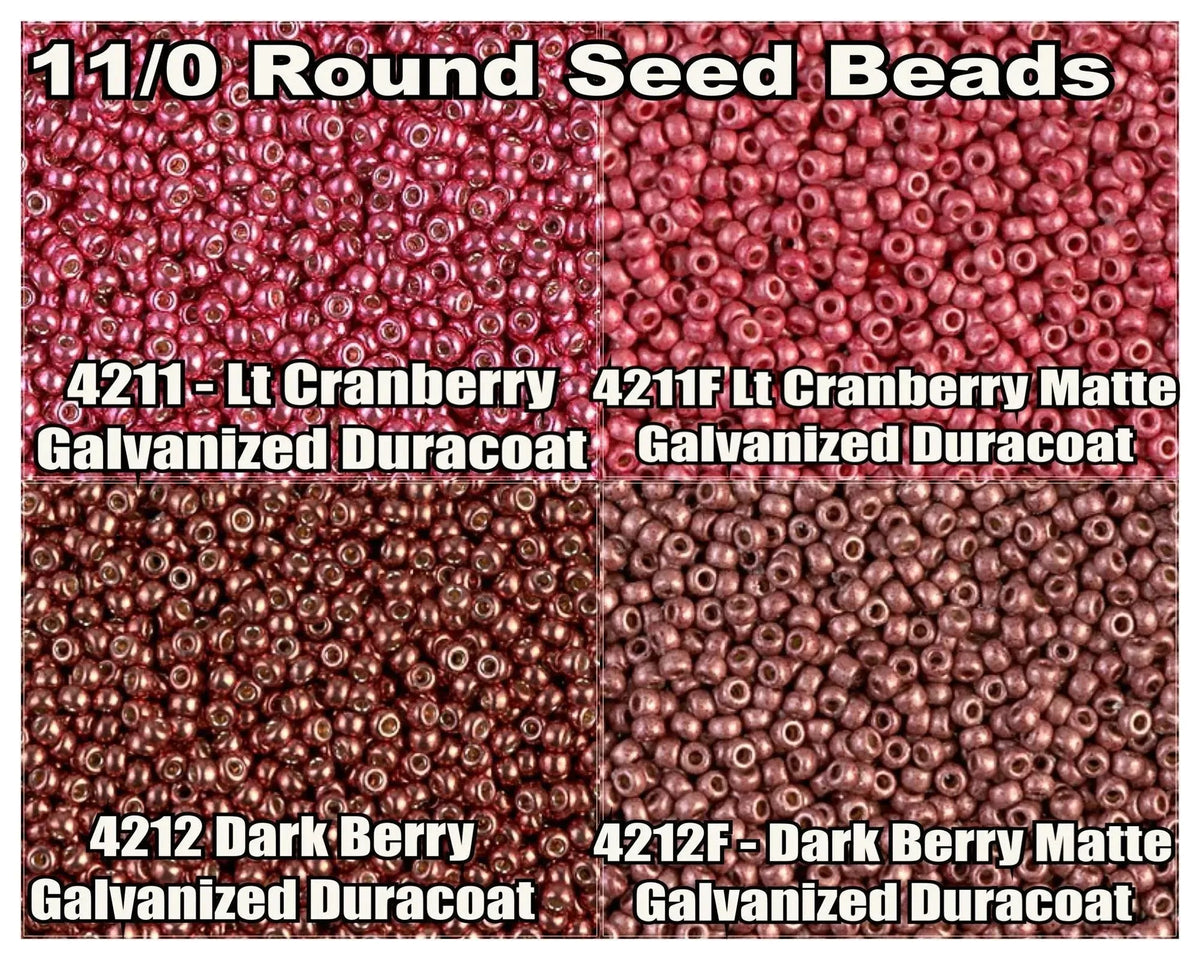 11/0 Miyuki Seed Beads 23g, 11- 4211, 11-4211F, 11-4212, 11-4212F - The Argus Collection