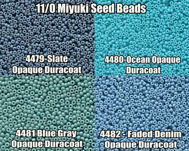 11/0 Miyuki Seed Beads 23g, 11-4479, 11-4480, 11-4481, 11-4482 - The Argus Collection