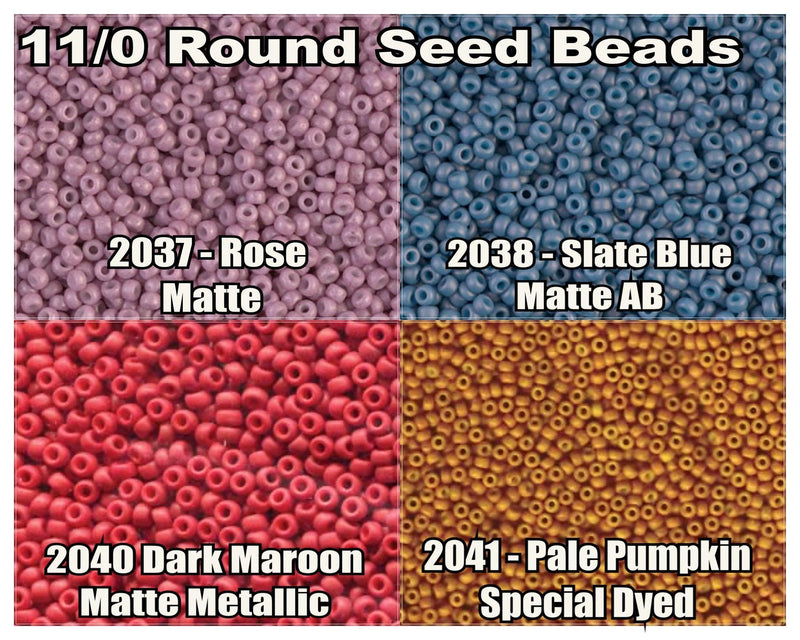 11/0 Miyuki Seed Beads 23g, 11-2037, 11-2038, 11-2040, 11-2041 - The Argus Collection