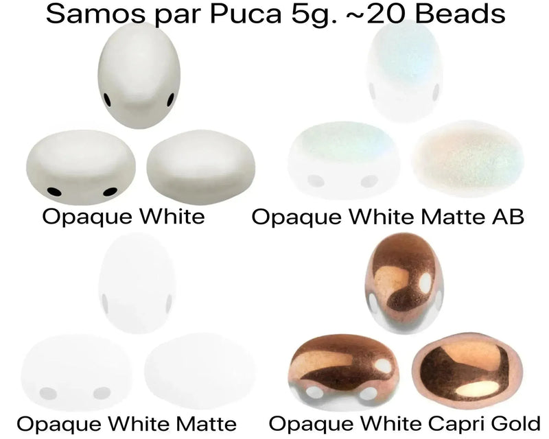 Samos par Puca 5g Opaque White Collection - The Argus Collection